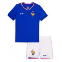 Camisa de Futebol França Equipamento Principal Infantil Europeu 2024 Manga Curta (+ Calças curtas)